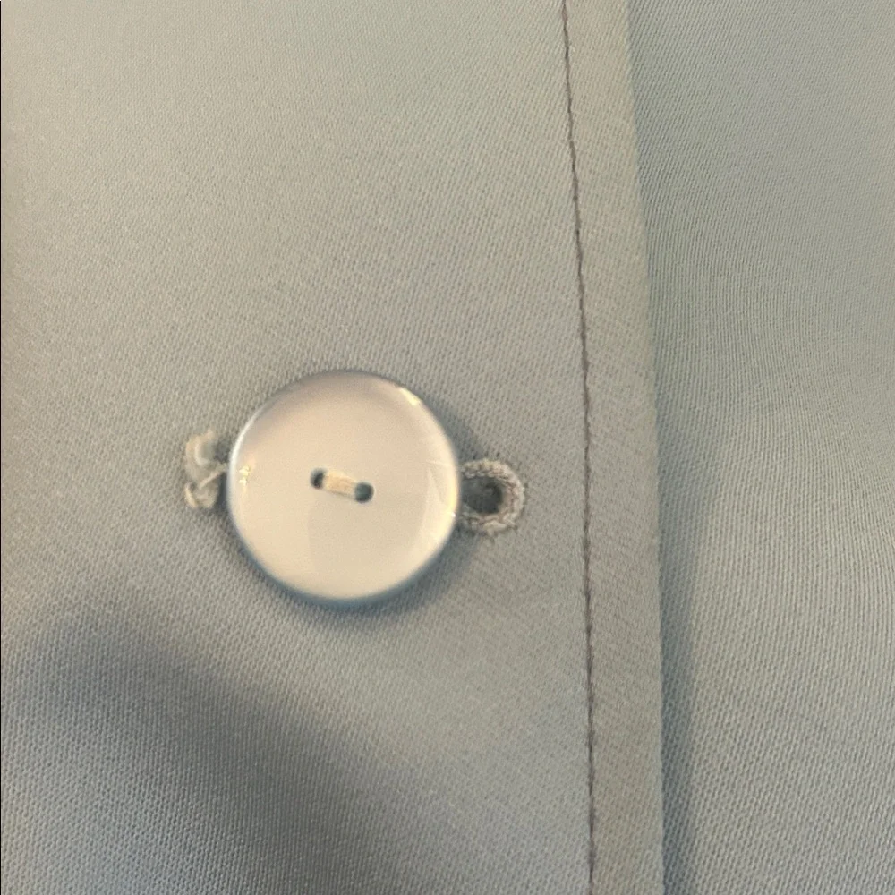 Chic Light Blue Women's Trench Coat - Picture 2 of 9